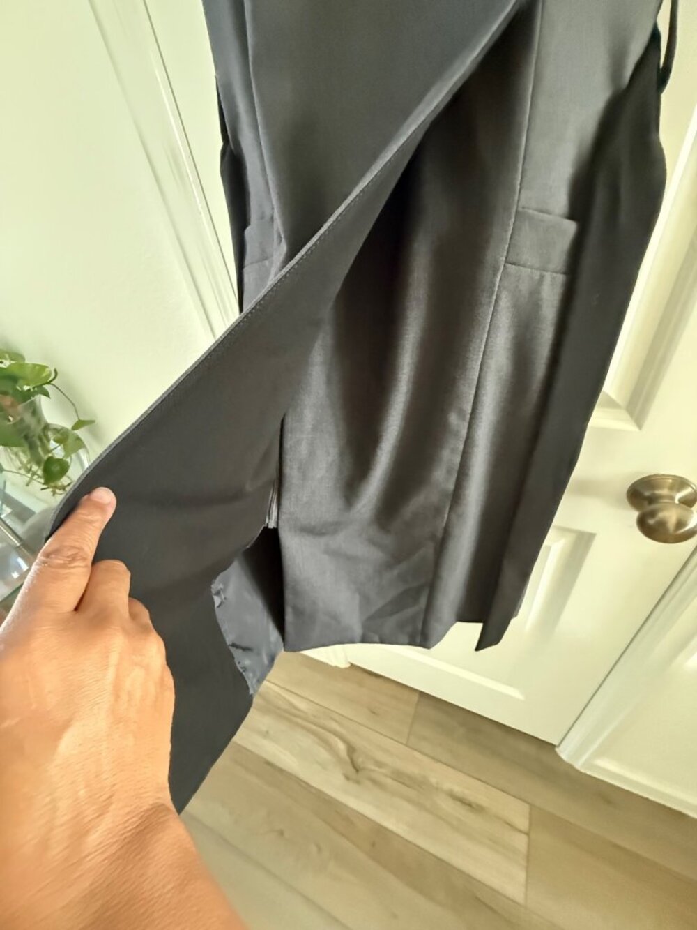 Calvin Klein Womens Sleeveless Charcoal Gray Blazer Dress Size 12 With Tags - Picture 9 of 9